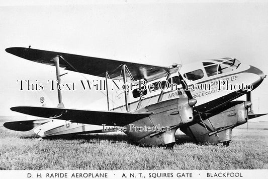 LA 7114 - DH Rapide Aeroplane, Blackpool Airport, Lancashire