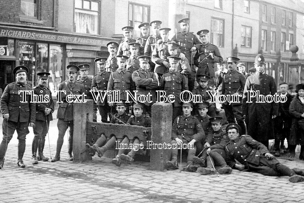 LA 7146 - Military Soldiers, Poulton Le Fylde, Lancashire 1915 WW1