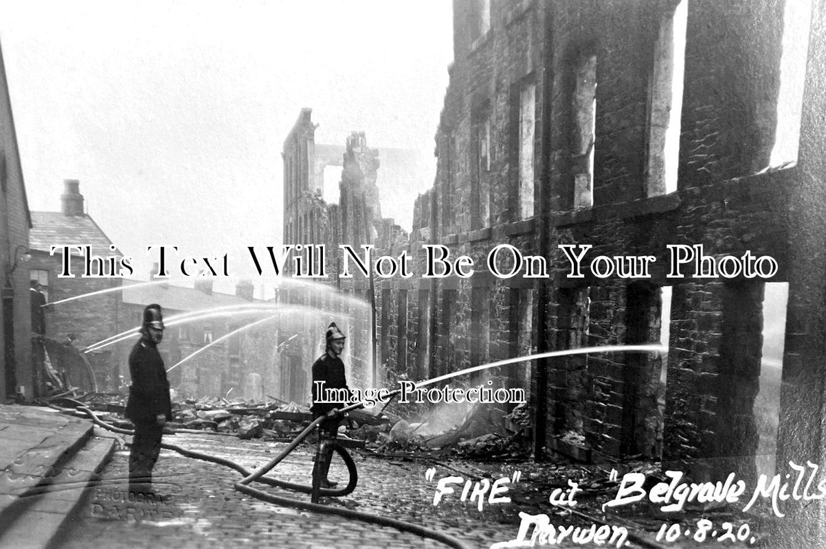 LA 7175 - Fire At Belgrave Mills, Darwen, Lancashire 1920