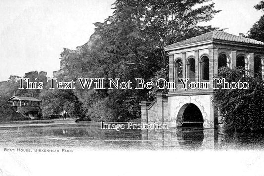 LA 7199 - Boat House, Birkenhead Park, Lancashire c1904