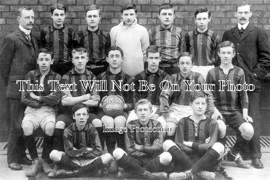 LA 7217 - MM SS Manchester Football Club Team, Lancashire 1908