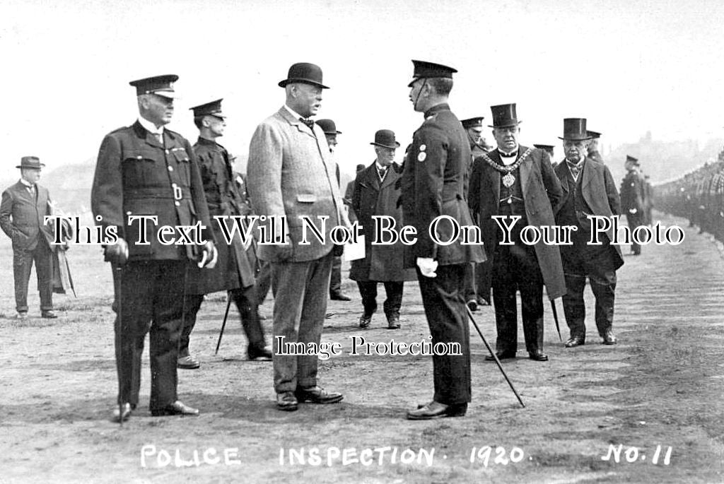 LA 7234 - Police Inspection, Manchester, Lancashire 1920