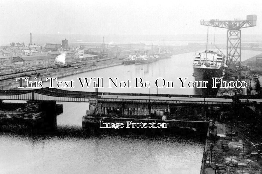 LA 7287 - Buccleuch Dock From Vickers Crane, Barrow In Furness