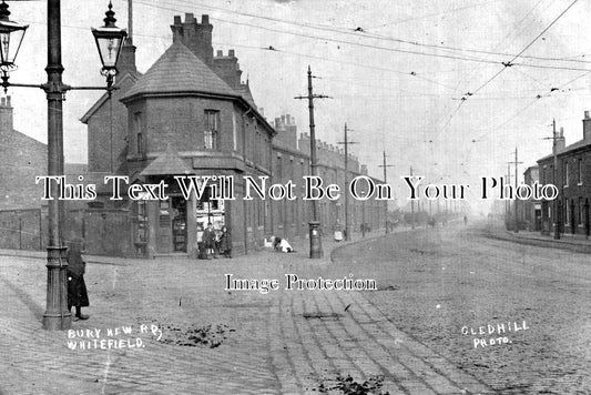 LA 7297 - Bury New Road, Whitefield, Lancashire c1908