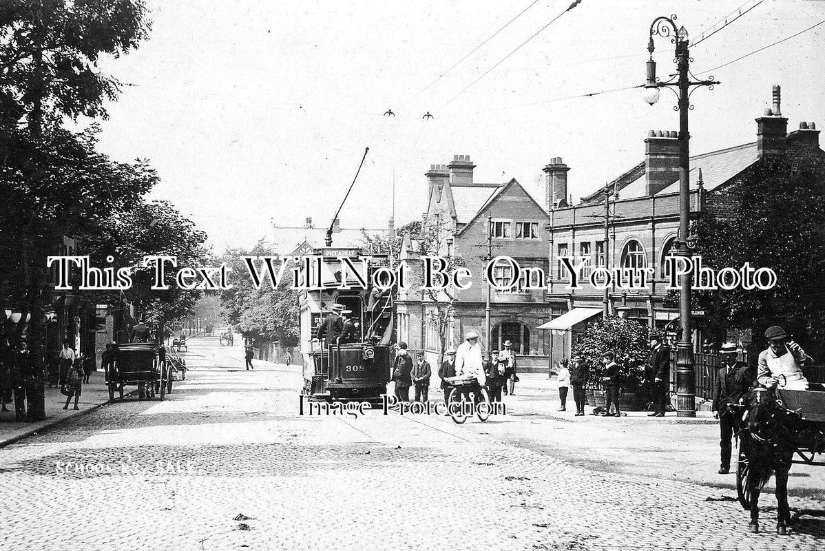 LA 781 - School Road, Sale, Manchester, Lancashire c1911