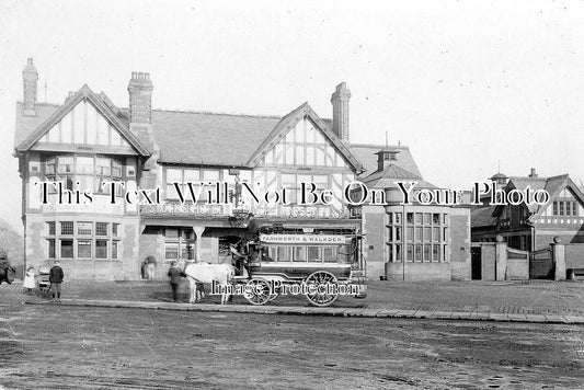 LA 799 - Farnworth & Walkden Horse Drawn Omnibus, Stocks Hotel, Walkden, Lancashire