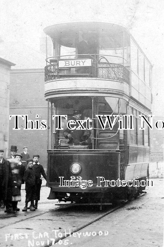 LA 843 - First Tram To Heywood, Bury, Lancashire 1905