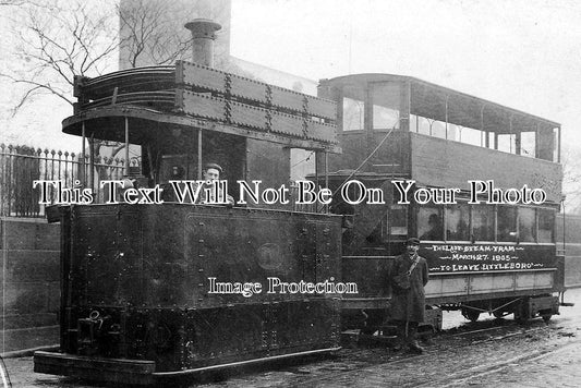 LA 854 - Last Steam Tram, Littleborough, Rochdale, Lancashire 1905