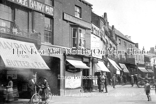 LC 104 - Market Place & High Street, Loughborough, Leicestershire