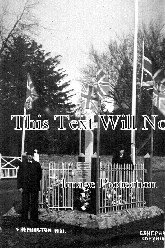 LC 1053 - Hemington War Memorial, Leicestershire 1921