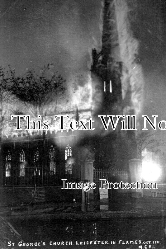 LC 1280 - St Georges Church Fire, Leicester, Leicestershire 1911
