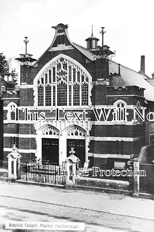 LC 1329 - Baptist Chapel, Market Harborough, Leicestershire c1912