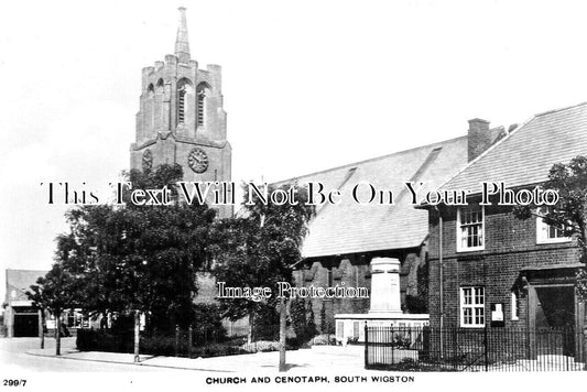 LC 1442 - Church & Cenotaph, South Wigston, Leicestershire