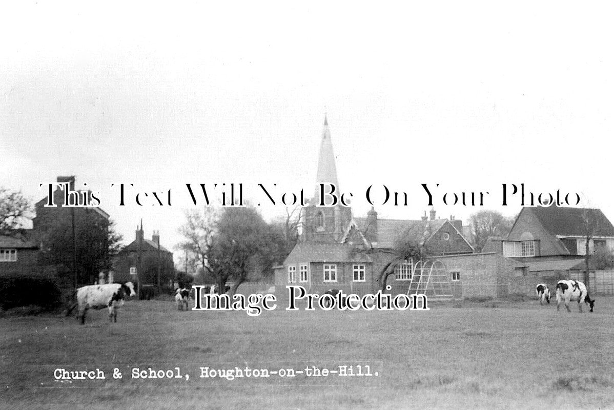 LC 1517 - Church & School, Houghton On The Hill, Leicestershire