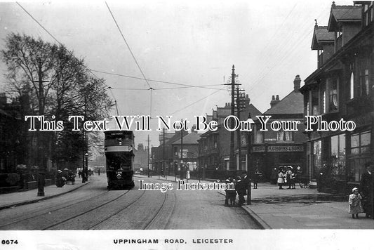 LC 3 - Uppingham Road Passing Meynell Road, Leicester, Leicestershire c1912