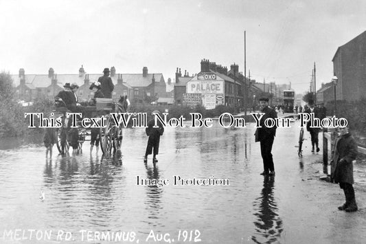 LC 302 - Floods, Melton Road Terminus, Leicester, Leicestershire Aug 1912