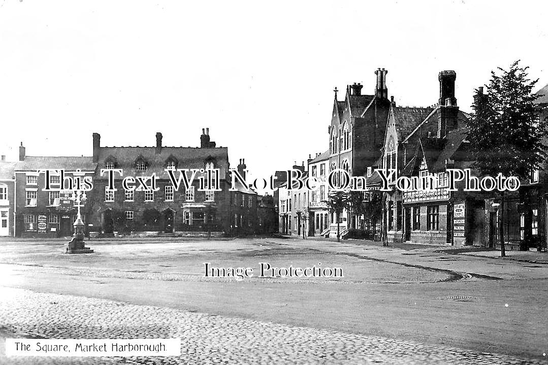 LC 494 - The Square, Market Harborough, Leicestershire c1910
