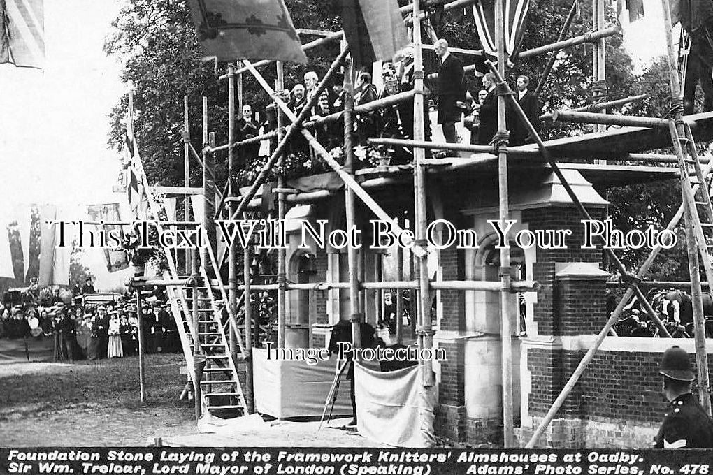 LC 502 - Laying Foundation Stone, Almshouses, Oadby, Leicestershire
