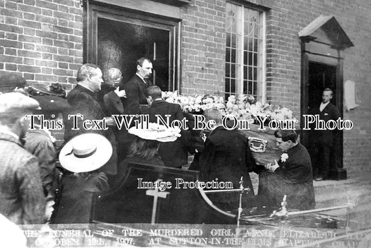 LC 510 - Murdered Annie Elizabeth Haines Funeral, Sutton In The Elms, Leicestershire c1907