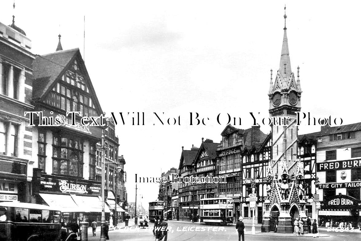 LC 593 - Clock Tower, Leicester, Leicestershire c1933