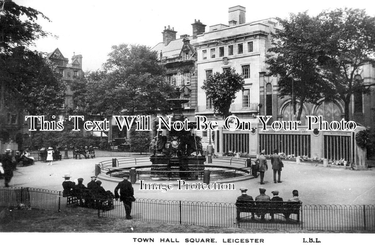 LC 705 - Town Hall Square, Leicester, Leicestershire c1923