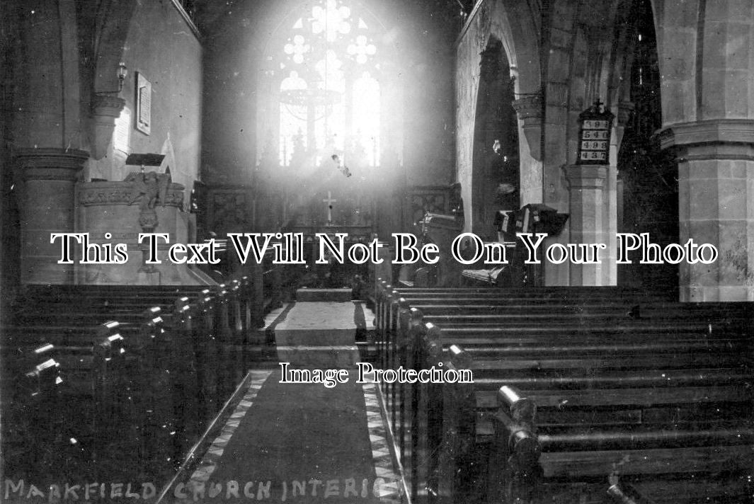 LC 865 - Markfield Church Interior, Leicestershire c1918