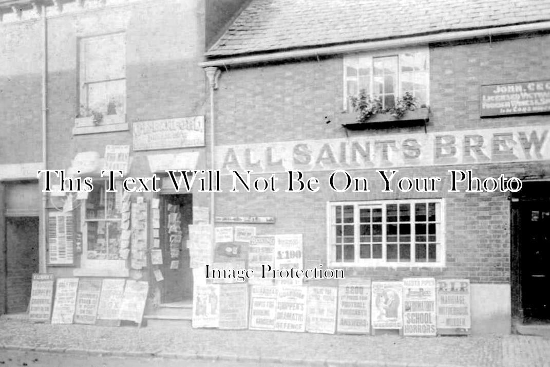 LC 972 - Fox & Hounds Pub & Newsagents, Syston, Leicestershire c1912