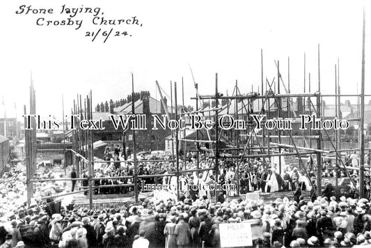 LI 1253 - Stone Laying At Crosby Church, Lincolnshire 1924