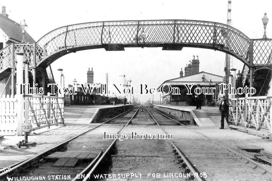 LI 1381 - Willoughby Railway Station, Lincoln Water Supply, Lincolnshire c1905