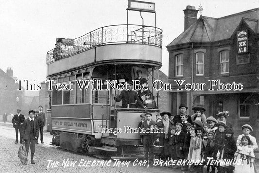 LI 144 - The New Electric Tram Car, Bracebridge Terminus, Lincoln, Lincolnshire