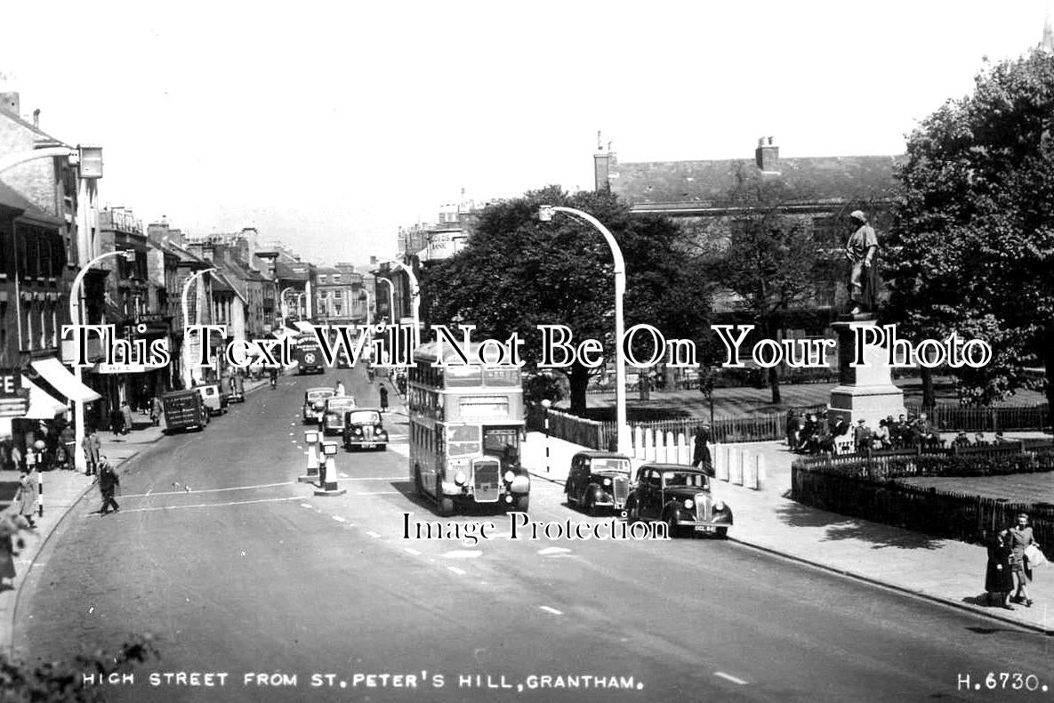 LI 1553 - High Street From St Peters Hill, Grantham, Lincolnshire