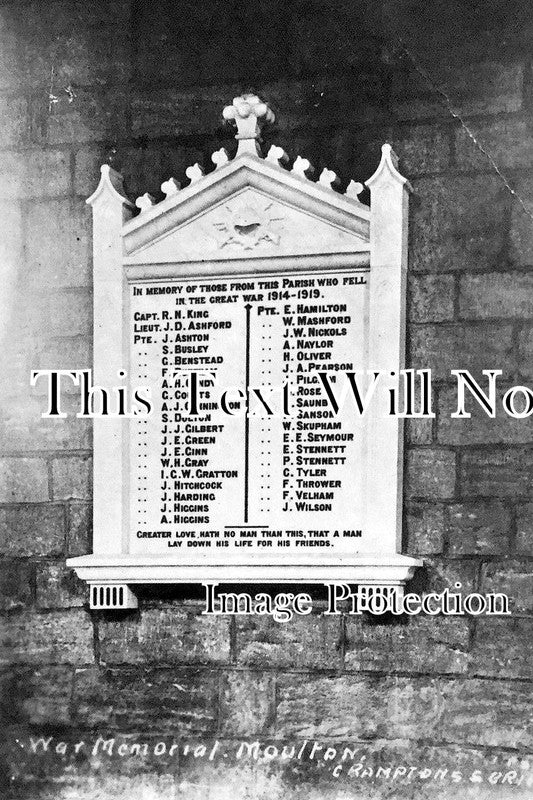 LI 1605 - Moulton War Memorial, Lincolnshire