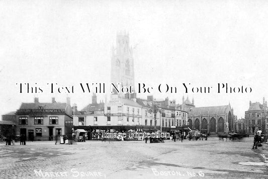 LI 1638 - Boston Market Square, Lincolnshire c1912