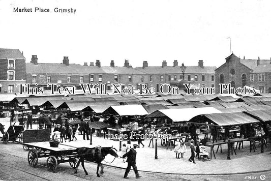 LI 1671 - Grimsby Market Place, Lincolnshire c1911