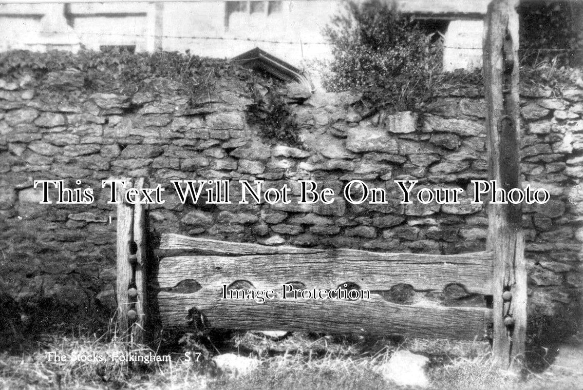 LI 1754 - The Stocks, Folkingham, Lincolnshire c1900