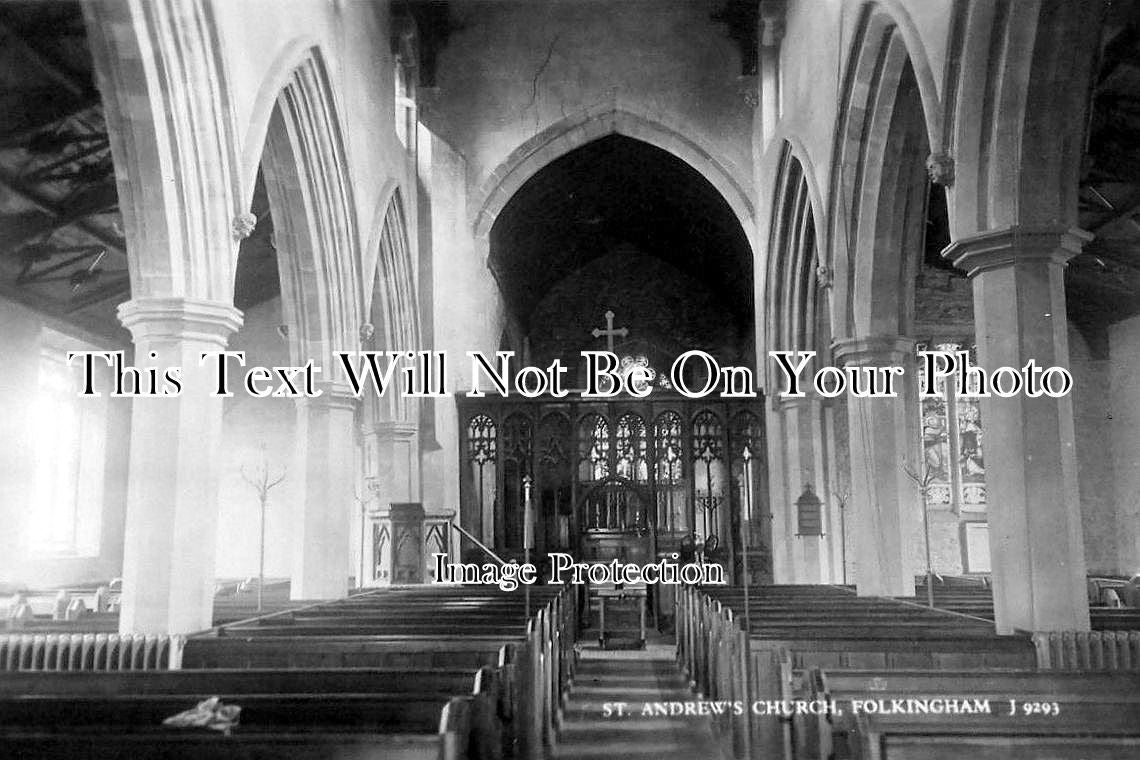LI 1838 - St Andrews Church Interior, Folkingham, Lincolnshire