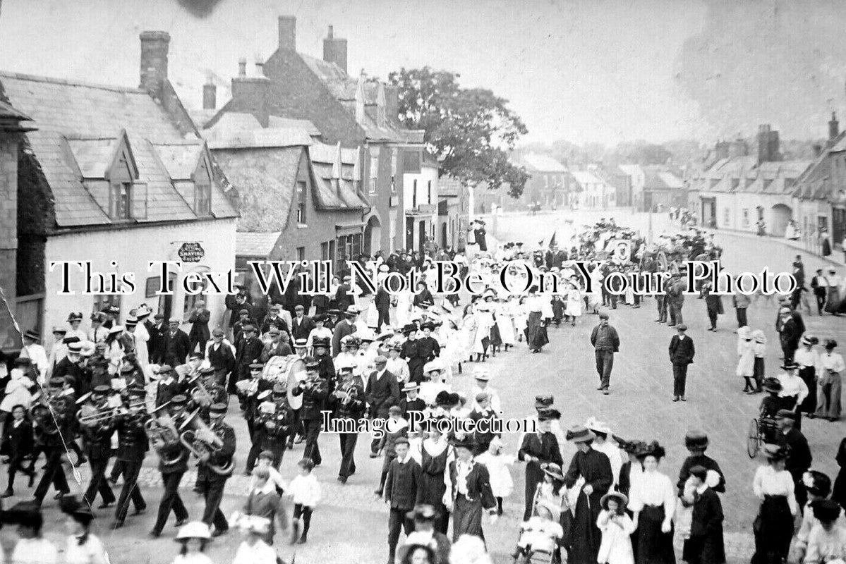 LI 1865 - Town Band, North Street, Crowland, Lincolnshire 1900