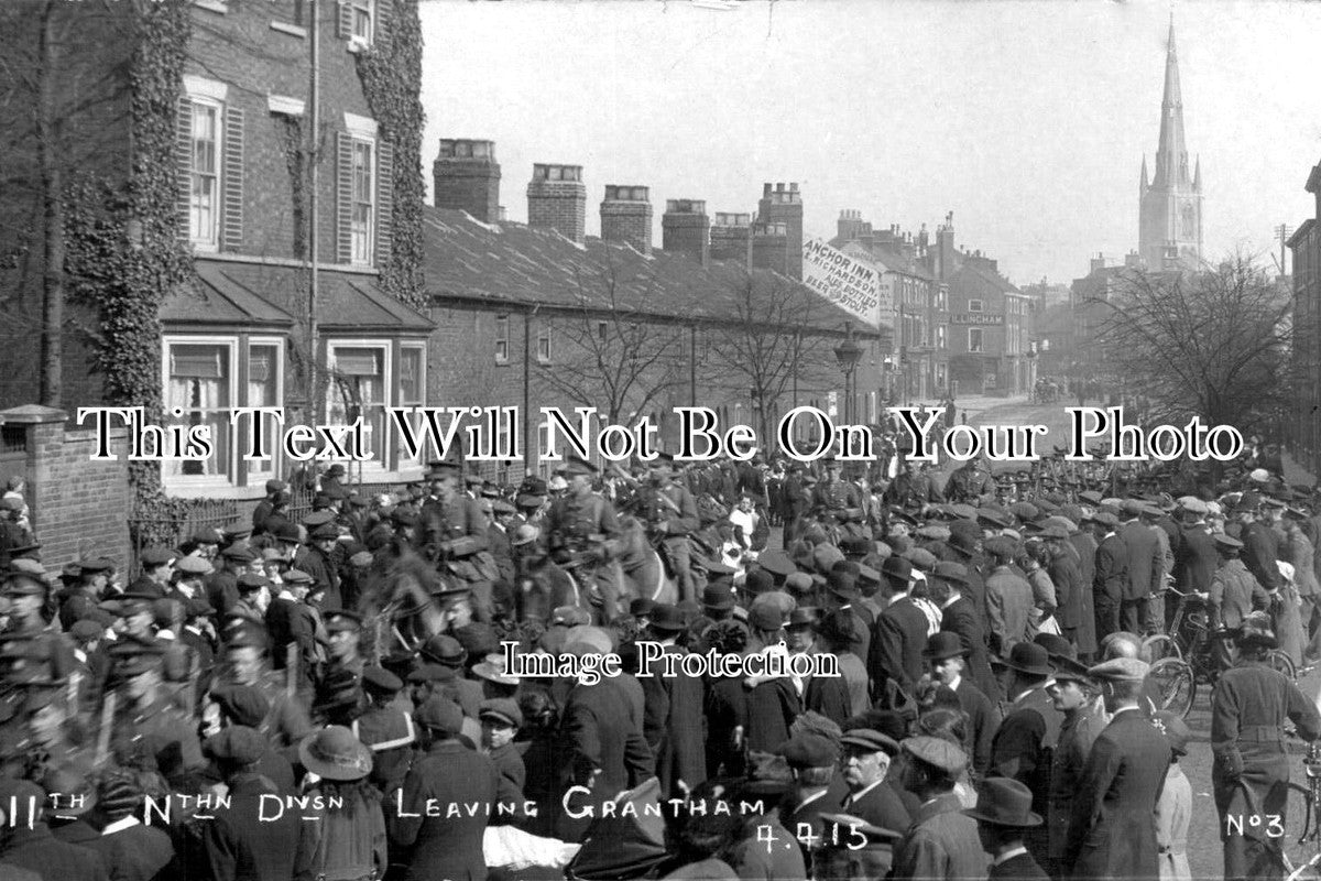 LI 218 - 11th Northern Division Leaving Grantham, Lincolnshire 1915