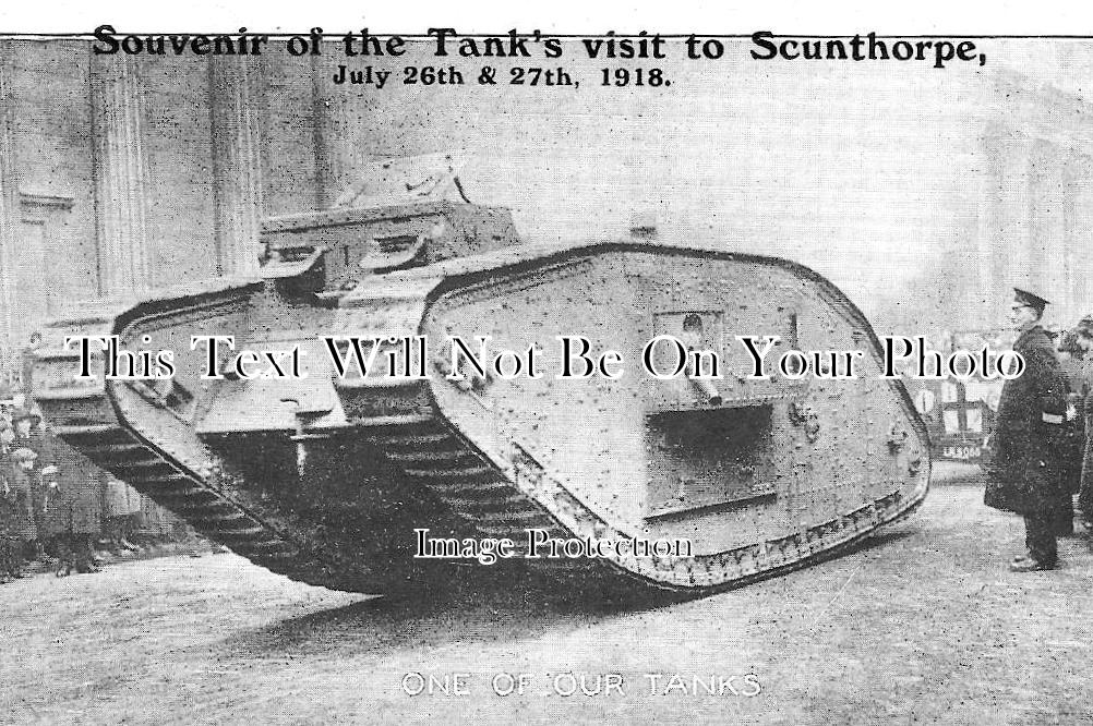 LI 2515 - WW1 Tank Visit To Scunthorpe, Lincolnshire 1918