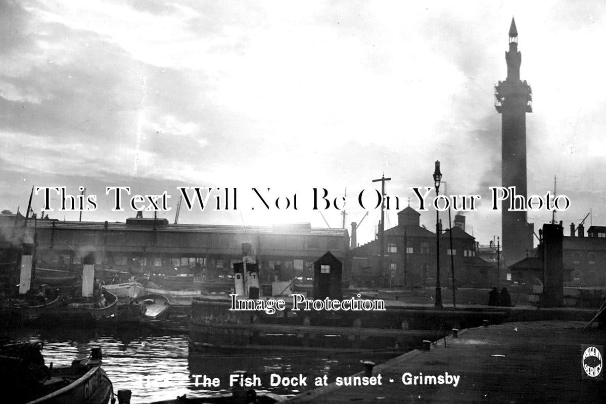 LI 2538 - The Fish Dock At Sunset, Grimsby, Lincolnshire