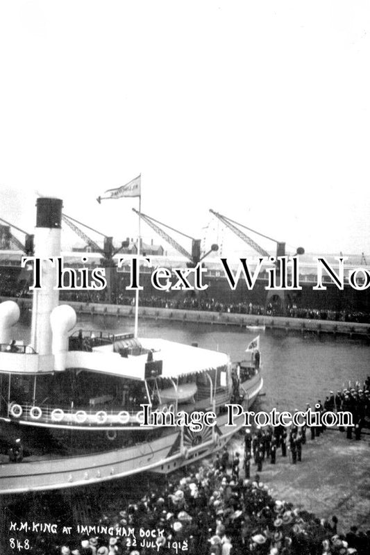 LI 2589 - HM King George V At Immingham Dock, Lincolnshire 1912