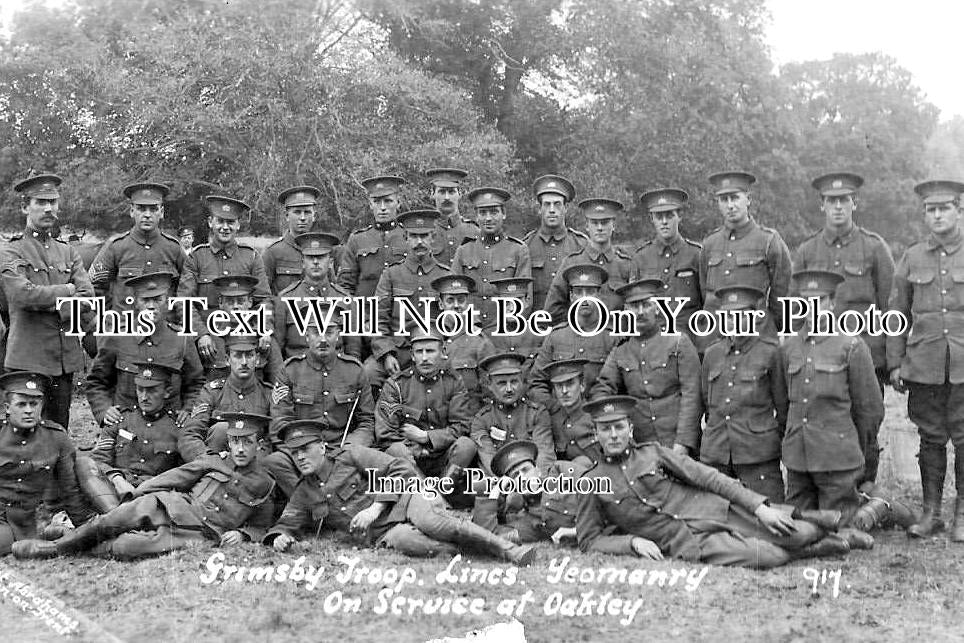 LI 2776 - Grimsby Troop Lincolnshire Yeomanry, Oakley Park, Suffolk 1914 WW1