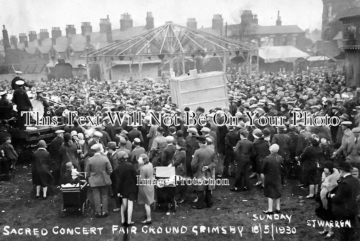 LI 2813 - Sacred Concert Fair Ground, Grimsby, Lincolnshire 1930