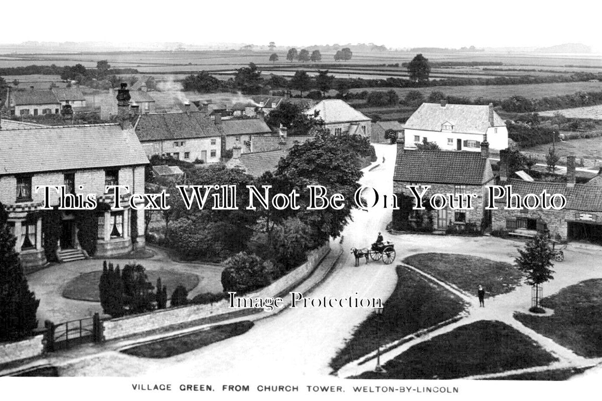 LI 2824 Village Green From Church, Welton By Lincoln, Lincolnshire