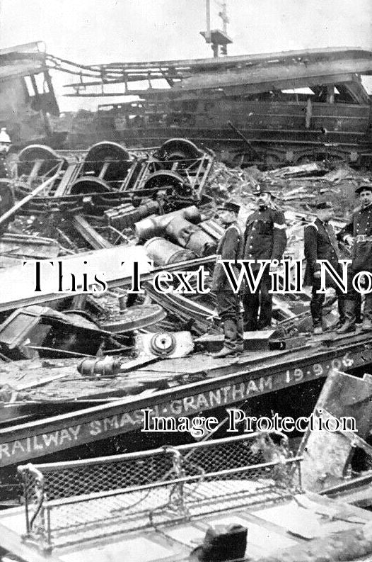 LI 2905 - Grantham Railway Smash Train Accident, Lincolnshire 1906