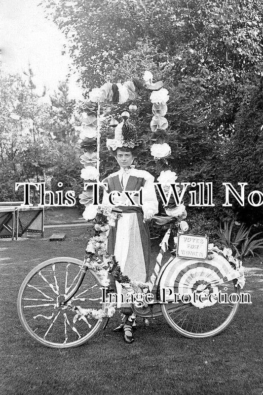LI 3020 - Suffragette Votes For Women Bicycle, Ruskington, Lincs 1913