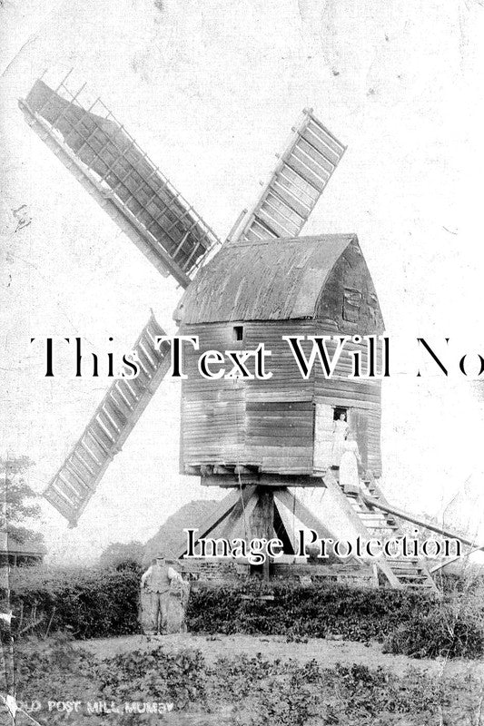 LI 3055 - Old Post Mill, Mumby Windmill, Skegness, Lincolnshire c1908