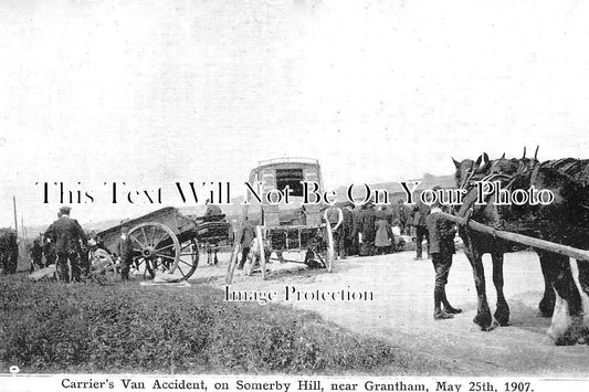 LI 3165 - Carriers Van Accident, Somerby Hill, Grantham 1907