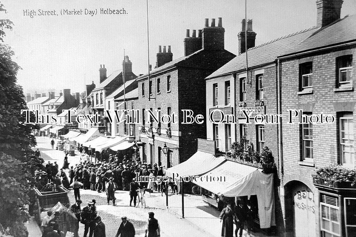 LI 3396 - Market Day, High Street, Holbeach, Lincolnshire