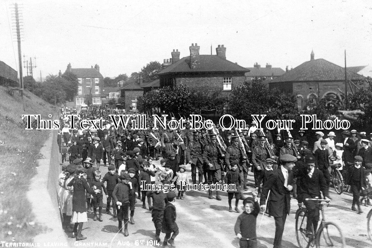 LI 419 - Territorials Leaving Grantham, Lincolnshire Aug 6th 1914